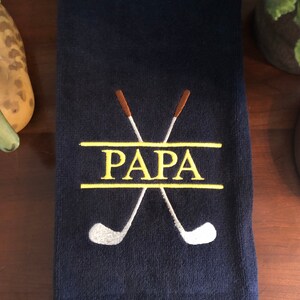 Custom Embroidered Golf Towel: Personalized Golf Gift with Carabiner