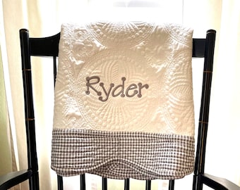 Personalized Keepsake Heirloom Baby Quilt