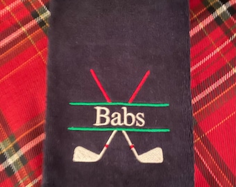 Personalized Golf Towel, Golf Towel for Dad, Golf Gift, Father's Day, Groomsman Gift, Quick Shipping