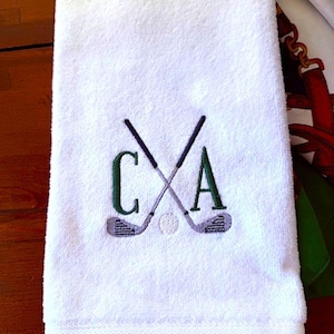 Custom Embroidered Golf Towel: Personalized Microfiber, Carabiner Clip