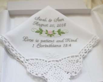 Personalized Religious Wedding Handkerchief