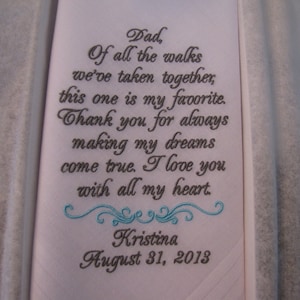 Father of the Bride Embroidered Handkerchief image 1