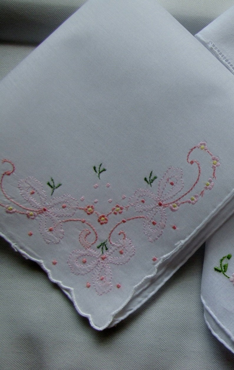 Mother of the Goom Custom Wedding Handkerchief, Embroidered Wedding Handkerchiefs, Custom Embroidered Handkerchief, Wedding Hankies image 3