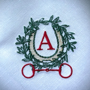 Custom Equestrian Linen Christmas Napkins