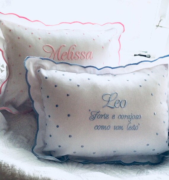 Personalized Embroidered Baby Pillow Personalized baby gift Etsy