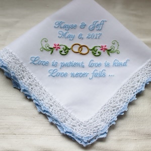 Personalized Christian Wedding Handkerchief