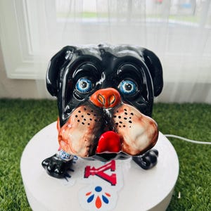 Handmade Talavera Bulldog – Colorful Mexican Ceramic Dog Figurine