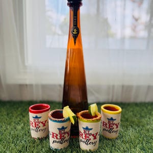Handmade Talavera Shot Glasses – Authentic Mexican Barware