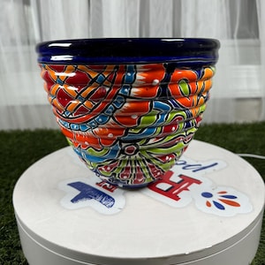 Talavera Panal Pot Medium Mexican Talavera Home and Garden Decor