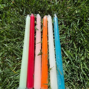 8 inch Scented Candlestick Set, spell, ritual candles for magic, intent & spells, wholesale spell candles, assorted colors, manifestation