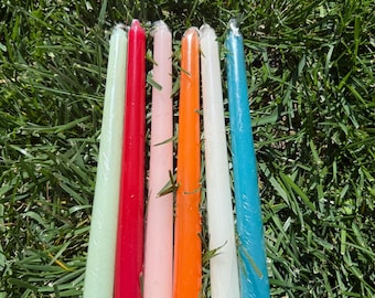 8 inch Scented Candlestick Set, spell, ritual candles for magic, intent & spells, wholesale spell candles, assorted colors, manifestation