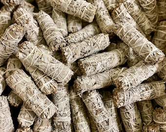 Wholesale White Sage Bundles 4” inch white sage Smudge Sticks Bulk, Organic White Sage at Wholesale Price, Sage for Cleansing, Handmade
