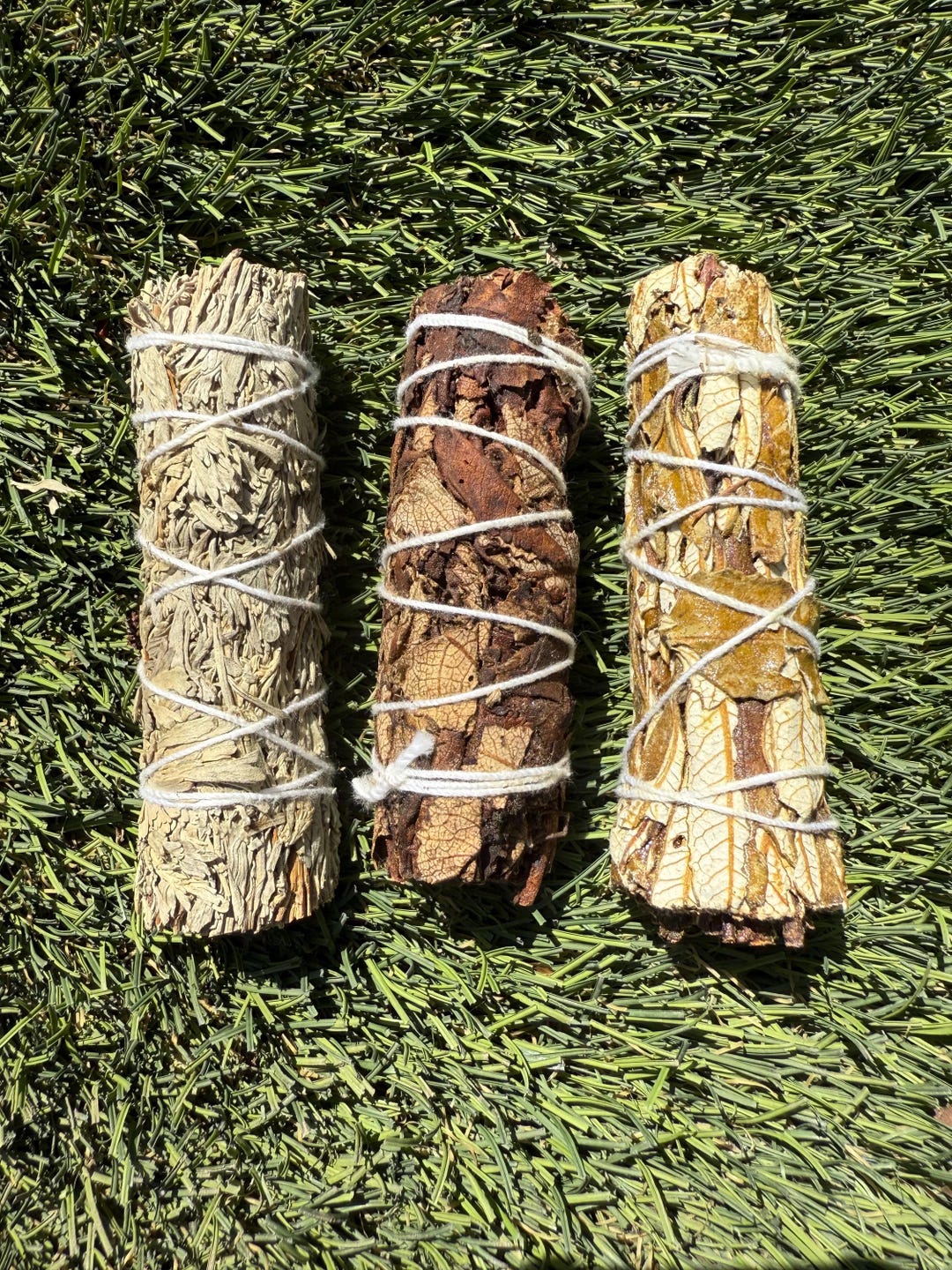 White Sage Alternatives Smudge Set of 3| Black Sage, Blue Sage, Yerba ...