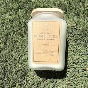 Shea Butter+Sandalwood Candle – Large 17.28 oz Soy Blend | Mother&#39;s Day Gift | Hand-Poured Luxury Scented Candle | Relaxation & Home