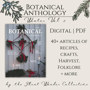 Botanical Anthology Winter Vol. 2 | PDF digital download | herbalism gardening recipe magazine | cottagecore botanical plant lover book