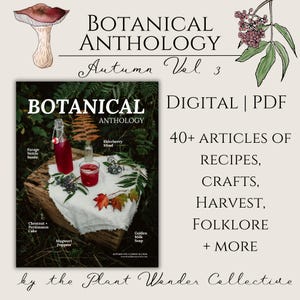 Botanical Anthology Autumn Vol. 3 | PDF digital download | herbalism gardening recipe magazine | cottagecore botanical plant lover book