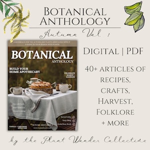 Botanical Anthology Autumn Vol. 1 | PDF digital download | herbalism gardening recipe magazine | cottagecore botanical plant lover book