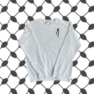 Sudadera con mapa de bolsillo de Palestina bordada