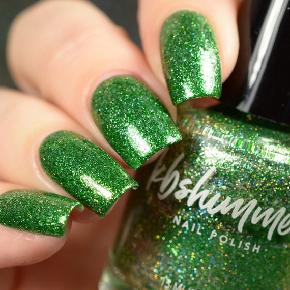 Emerald Metallic Flake With Holo Polish by KBShimmer | Etsy