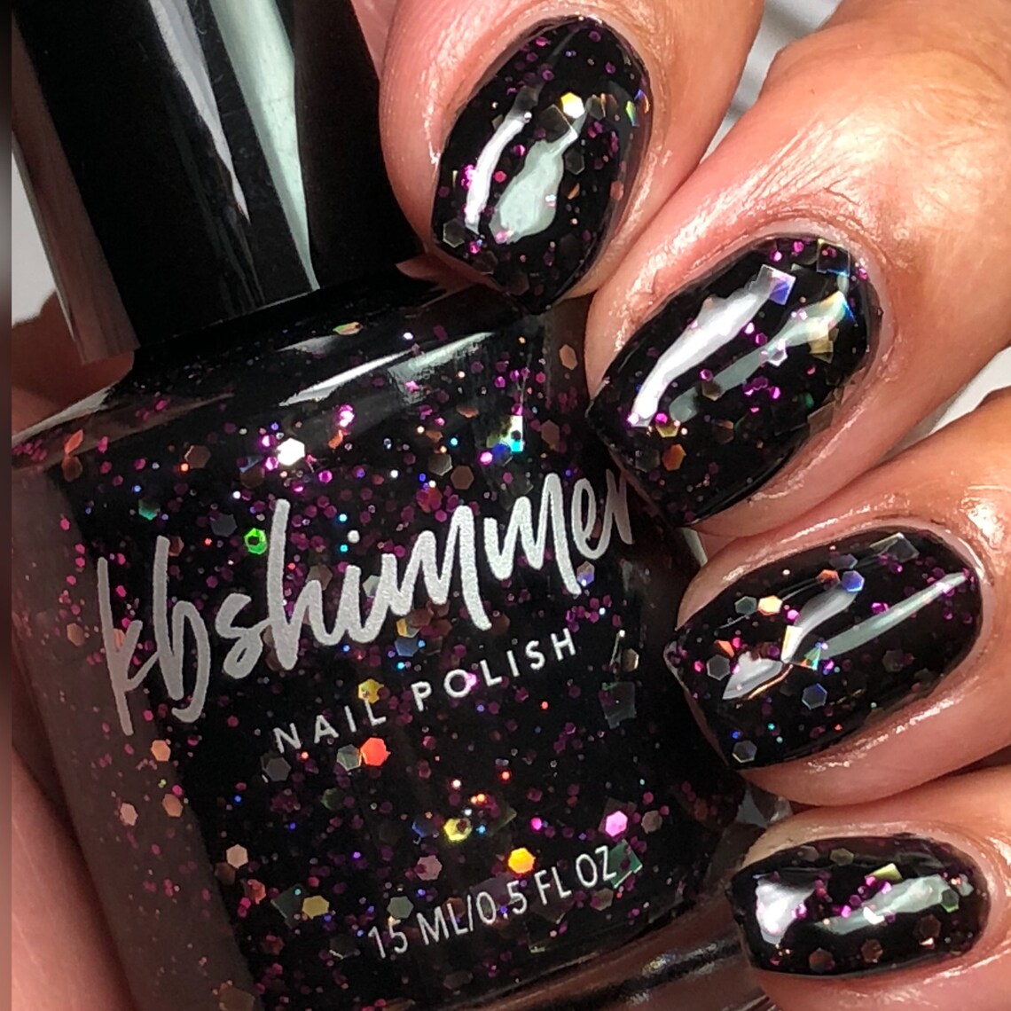 Showgirl Nail Polish Black Jelly Glitter Nail Polish by Etsy