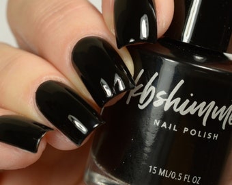 Total Eclipse One Coat Black Nail Polish by KBShimmer