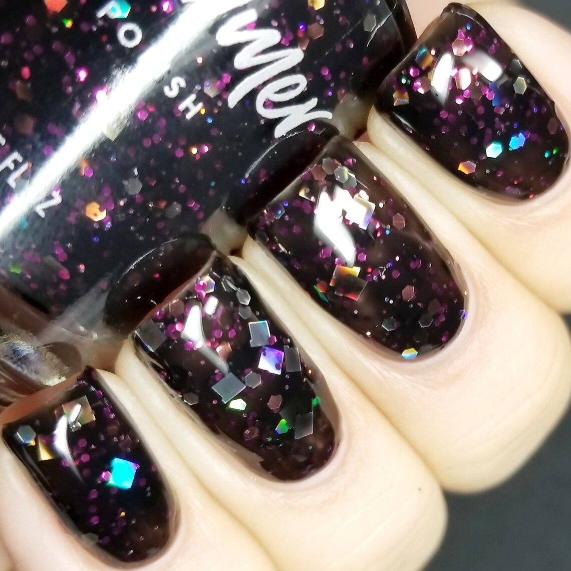 Showgirl Nail Polish Black Jelly Glitter Nail Polish by Etsy