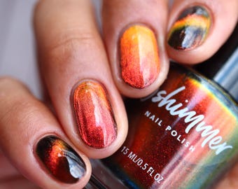 Heated Up Multichrome Magnetic Nail Polish by KBShimmer