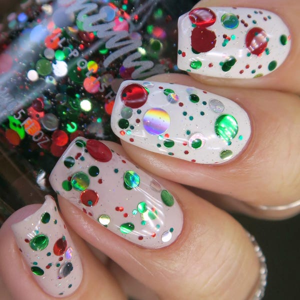 Kringle All The Way Glitter Nail Polish Topper by KBShimmer
