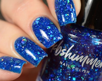 I Got A Crush On Blue Jelly Nail Polish by KBShimmer