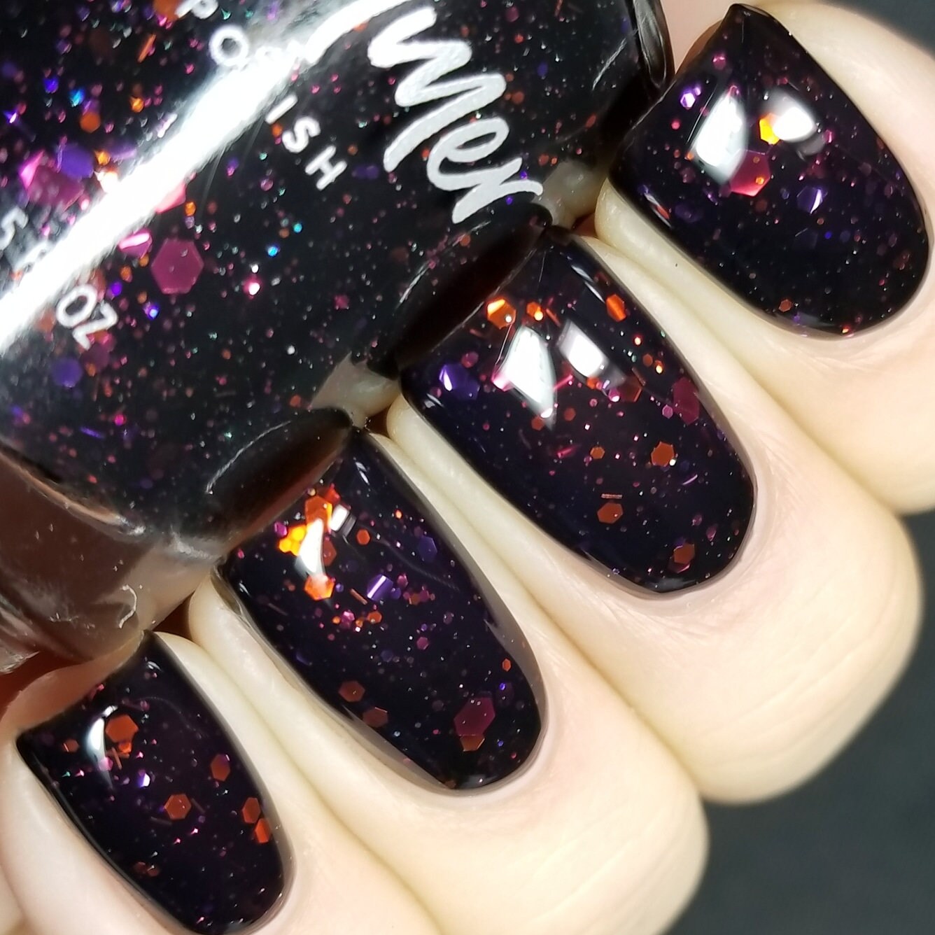 You Go Ghoul Black Jelly Glitter Nail Polish by Kbshimmer Etsy