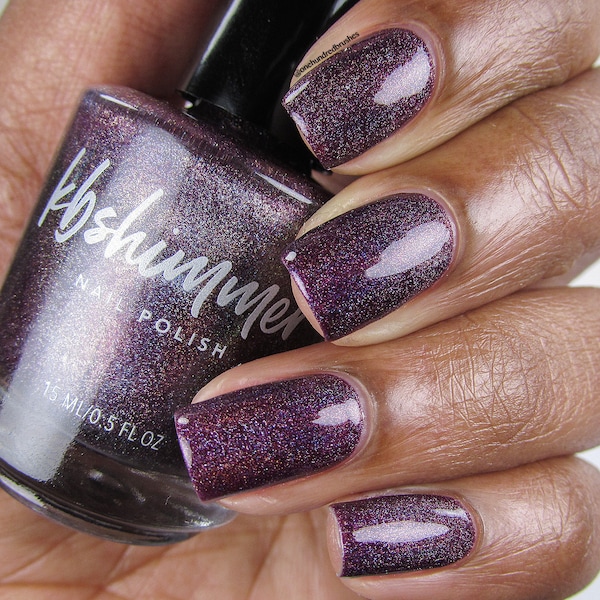 Fig-Get About It Purple Linear Holographic Nail Polish by KBShimmer