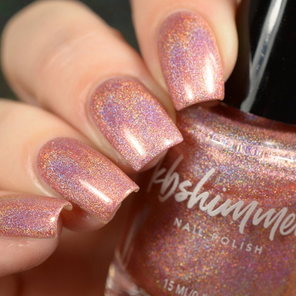 Stop And Smell The Rosé Linear Holographic Nail Polish by KBShimmer