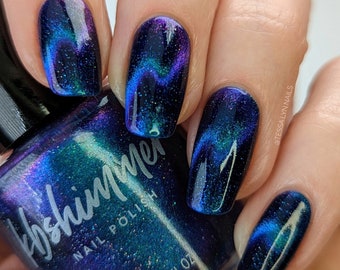 How Polarizing Multichrome Magnetic Nail Polish by KBShimmer