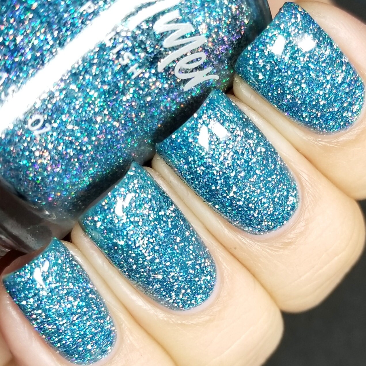 Set In Ocean Aqua Blue Mega Flame Glitter Nail Polish by - Etsy.de