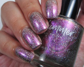 Yarned And Dangerous Holo Glow Flake Nail Polish by KBShimmer