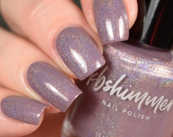 Cubicle Pusher Purple Linear Holographic Nail Polish by KBShimmer