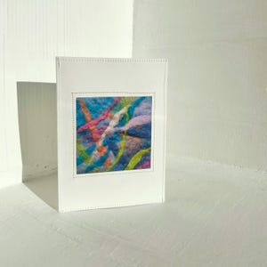 Carte de vœux en feutre unique à offrir à vos proches - transformez-la en une charmante image, à faire soi-même, à broder, à offrir en cadeau d'anniversaire