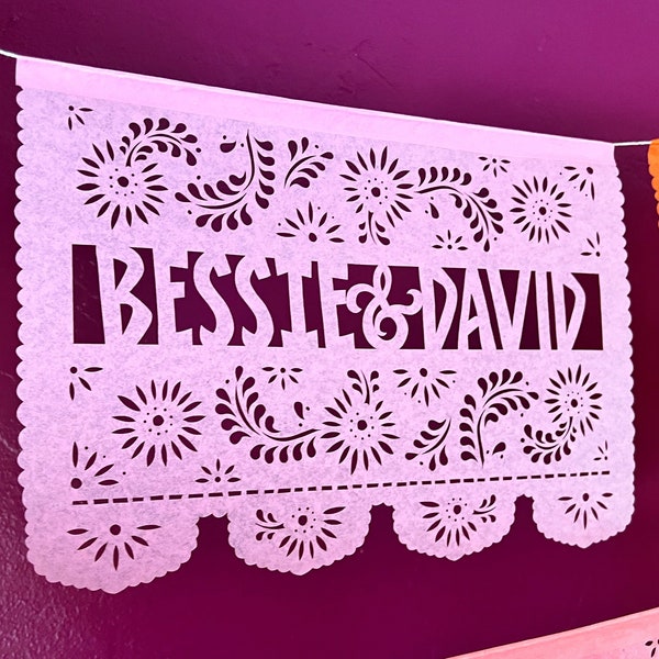 Any Occasion - VASILIA Papel Picado - sets of 2 personalized banners