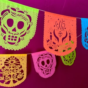 Day of the Dead papel picado banners - MUERTITOS
