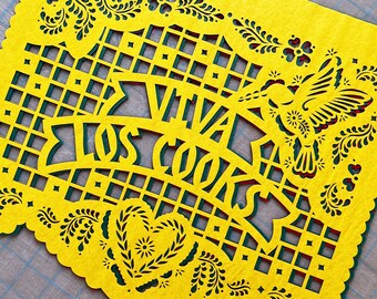 Any Occasion - Papel Picado - sets of 2 personalized banners - hummingbird, heart, floral - CHRISTINA