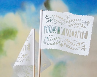 Papel Picado Flags - Personalized SANTA CRUZ banderitas - Any occasion