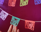 MARIPOSAS papel picado banners - Ready Made - butterfly Mexican paper bunting