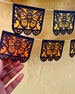 MUERTO MONARCAS minis - Dia de Los Muertos - Mexican papel picado - Ready made - Day of the Dead