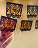 MUERTO MONARCAS minis - Dia de Los Muertos - Mexican papel picado - Ready made - Day of the Dead 