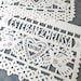 DOS PALOMAS personalized, custom color Mexican Wedding papel picado banners 