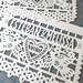DOS PALOMAS personalized, custom color Mexican Wedding papel picado banners 