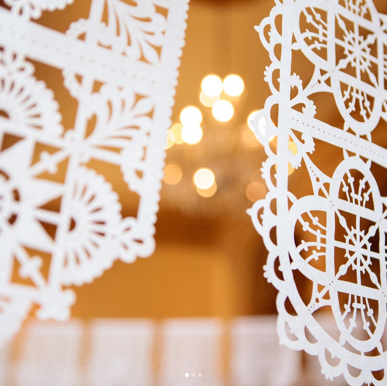 BELLA - banderines de papel picado fino para fiesta - colores personalizados imagen 5