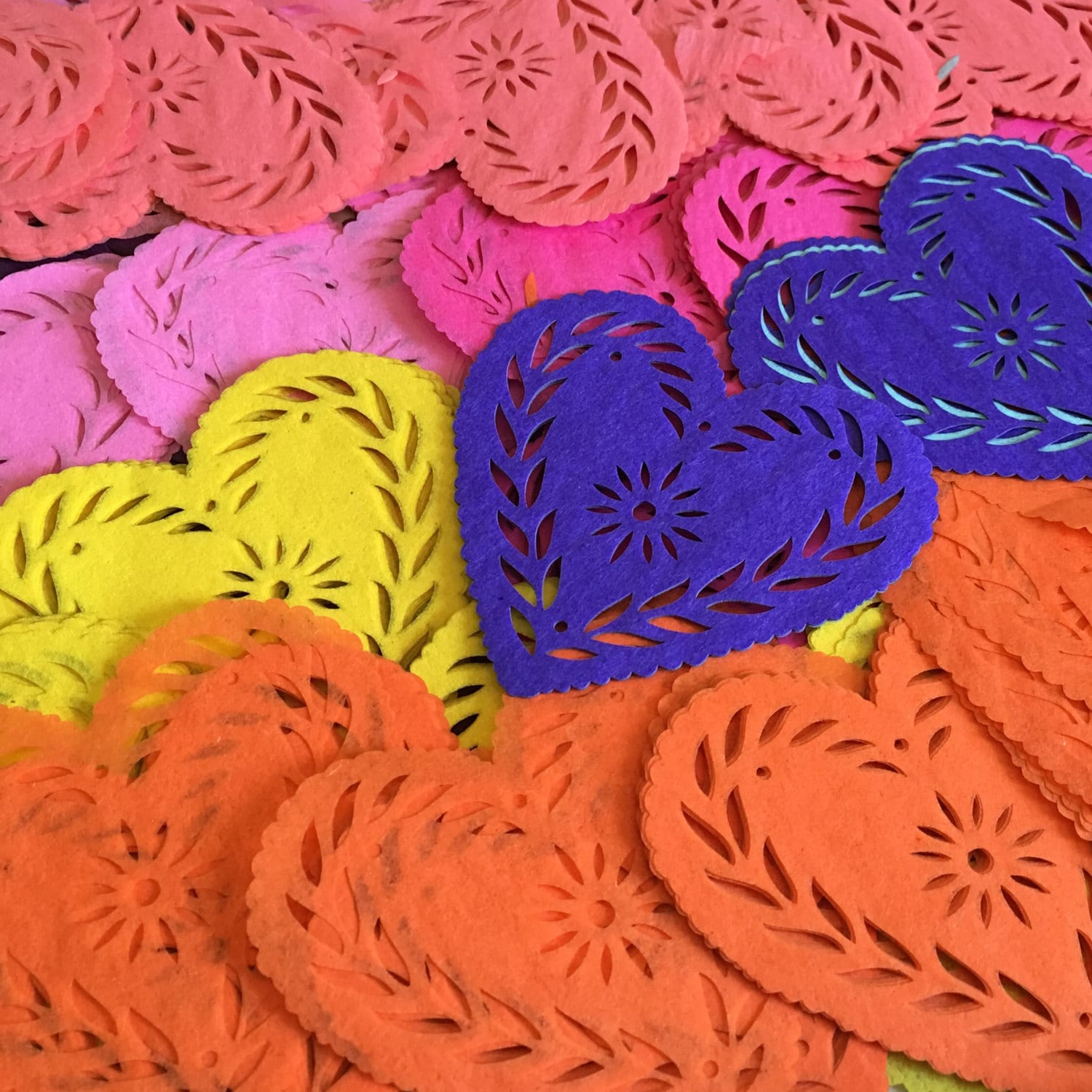 Invitation Inserts Sets of 12 papel picado heart Etsy