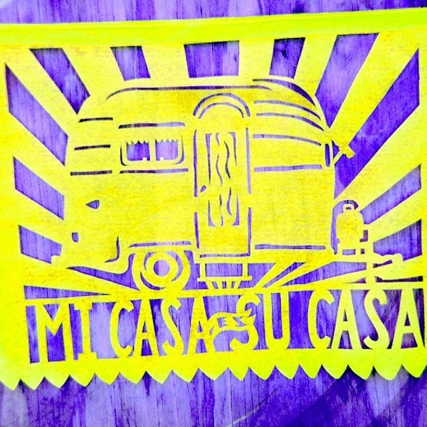 MI CASA Custom Color Papel Picado Banners