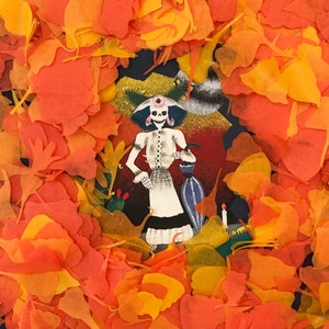 Marigold Cempasuchitl Flower Petal Confetti Dia de Muertos Day of the Dead zdjęcie 1